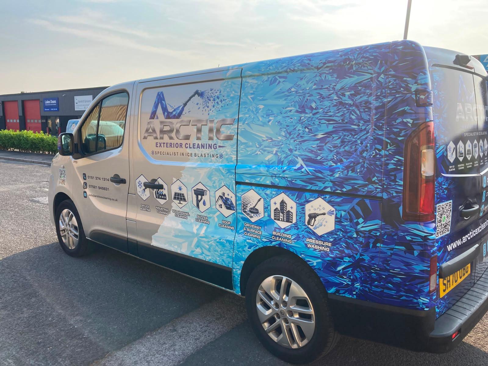 Arctic Exterior Cleaning liveried van showing our full range of exterior cleaning services